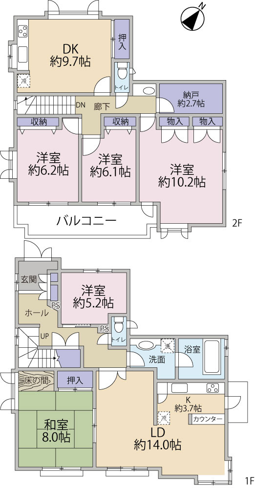 ５LDK+１DK間取り図