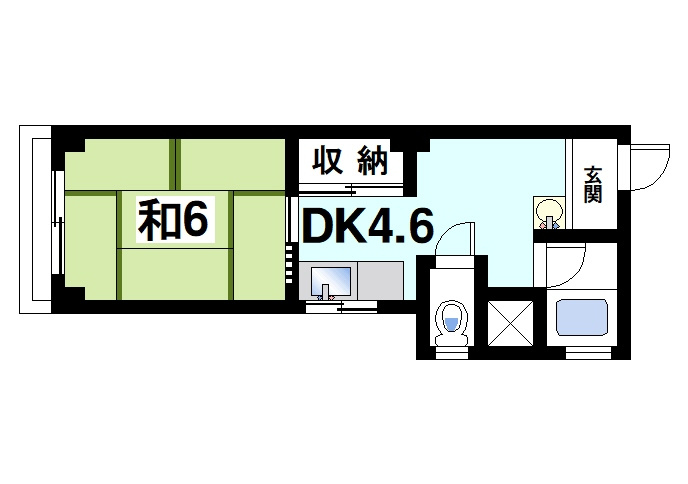 ハピネスハイツ（北京終町）の間取り