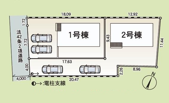 土浦市霞ケ岡町第3　新築戸建　2号棟の区画図