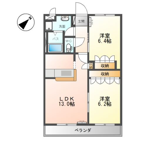 アプリコットの間取り