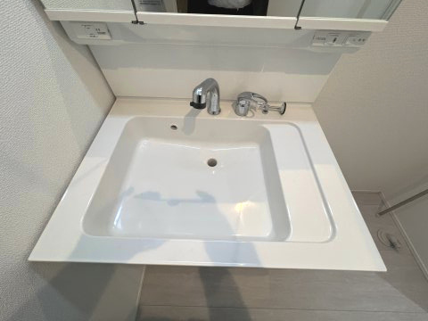 昭島市宮沢町3丁目　新築戸建全3棟の洗面所|暮らしを快適に変えるシャワー付洗面台