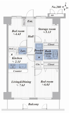 ドラゴンマンション橋本伍番館の間取り
