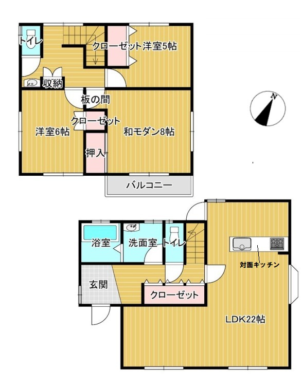 北葛飾郡松伏町　ゆめみ野6丁目　中古戸建の間取り|間取図です
