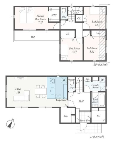 秦野市第1北矢名　新築戸建　全5棟1号棟