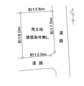 売土地　中央区金折町の区画図