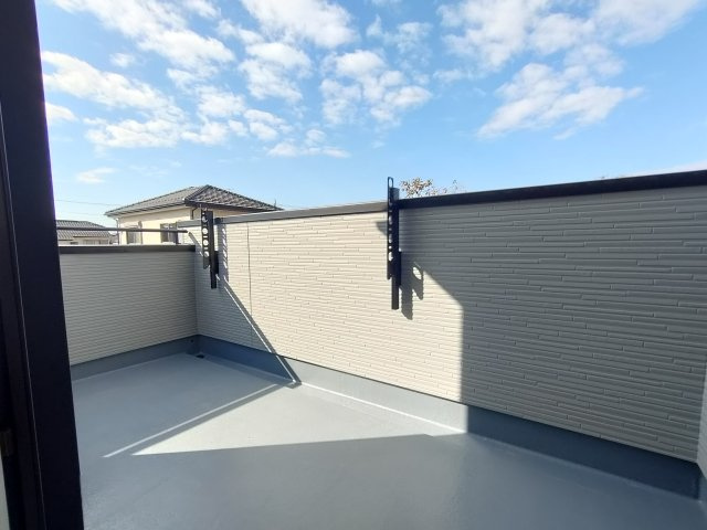 【BLOOMING GARDEN】　加須市大門町　全2邸のバルコニー|〇１号棟　バルコニー〇
開放的なバルコニー！
2025年11月撮影