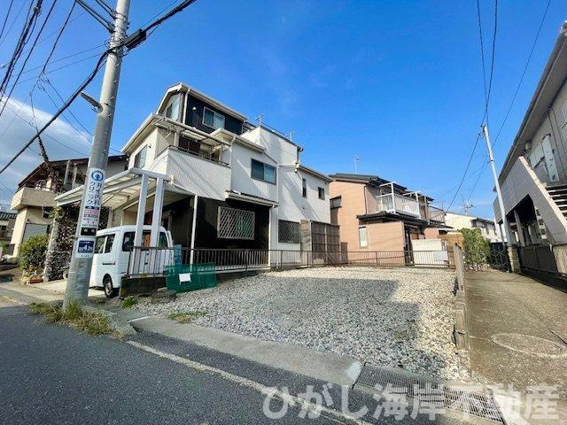 茅ヶ崎市萩園　売地の前面道路含む現地写真|現地外観