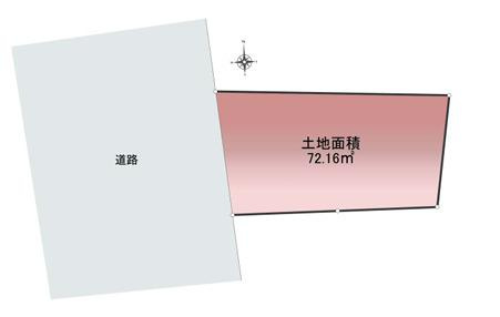 茅ヶ崎市萩園　売地の土地図|土地図です。
