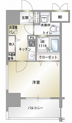 新品家具付きマンション千早1(KaGood福岡)の間取り|※間取りと異なる場合は現状を優先します。
