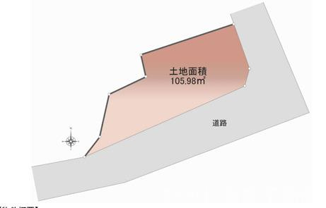 茅ヶ崎市中島　売地の土地図|土地図です。