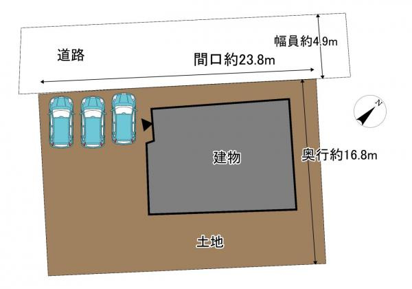 三戸郡階上町大字道仏字耳ケ吠の区画図