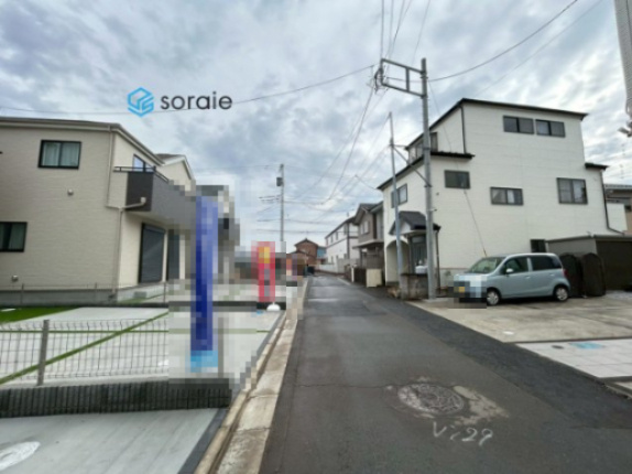 所沢上新井　全8棟　ハートフルタウンの前面道路含む現地写真|令和7年12月25日撮影。