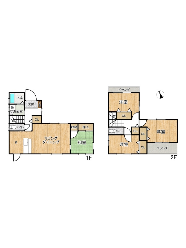 姫路市北原/中古戸建の間取り