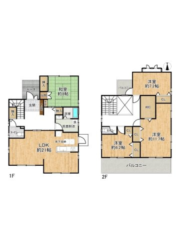 姫路市白浜町寺家2丁目/中古戸建の間取り