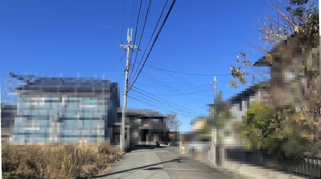 高島市今津町下弘部81坪売地の前面道路含む現地写真