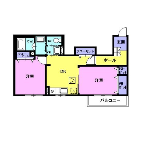 ソレイユ２番館の間取り