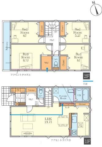 藤沢市高倉　新築戸建ての間取り