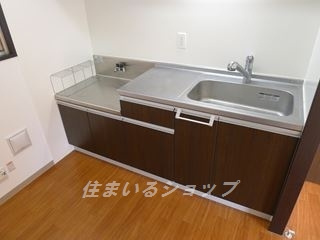 広島市安佐北区深川３丁目の賃貸マンションのキッチン|浄水器一体型シャワー水栓・窓あり