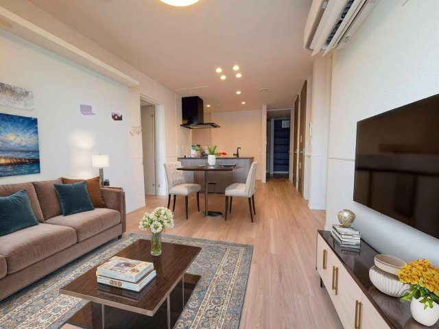 オカバ世田谷深沢ヘーベルメゾンの居間・リビング|※CG家具の為実際は家具・家電は付きません。