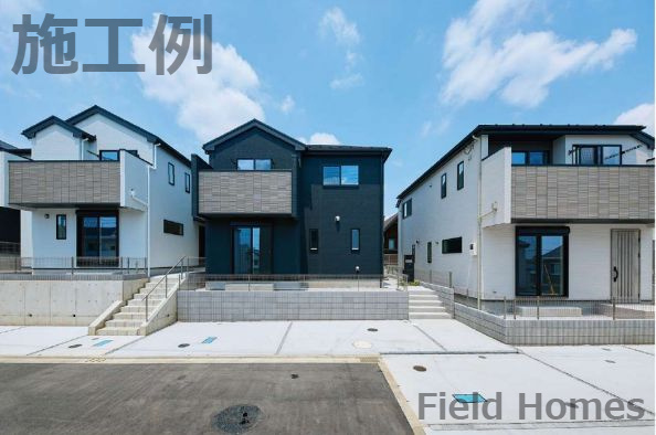 秦野市北矢名新築戸建て　第1-2号棟の外観|外観施工例