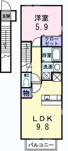 【間取り】 | フェルト　Ｍ