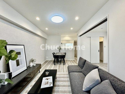 【居間・リビング】 | 浅草田原町マンション | 【居間・リビング】「ＬＤＫは家族団らんをデザイン」広いＬＤＫでは家族が集まり一緒の時間を過ごせる工夫がされております。何気ない一日の当たり前のひとコマがいつか一生の宝物になります