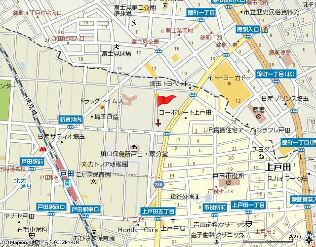 グランメール戸田Ⅱの地図