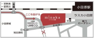 ミナカ小田原の地図