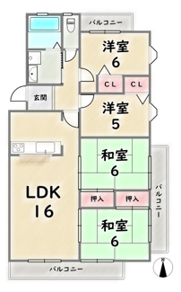 【間取り】 | ハイラーク双ヶ丘参番館