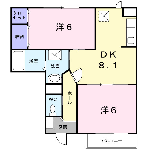 ブロッサムⅠの間取り