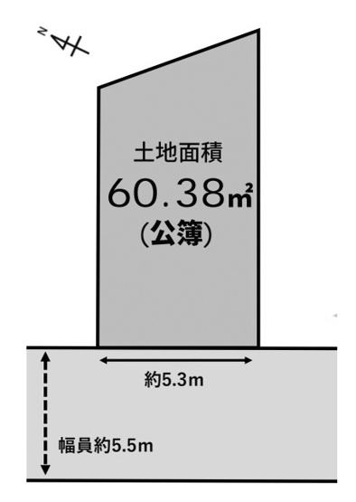 【土地図】 | 桂池尻町　建築条件無し売土地