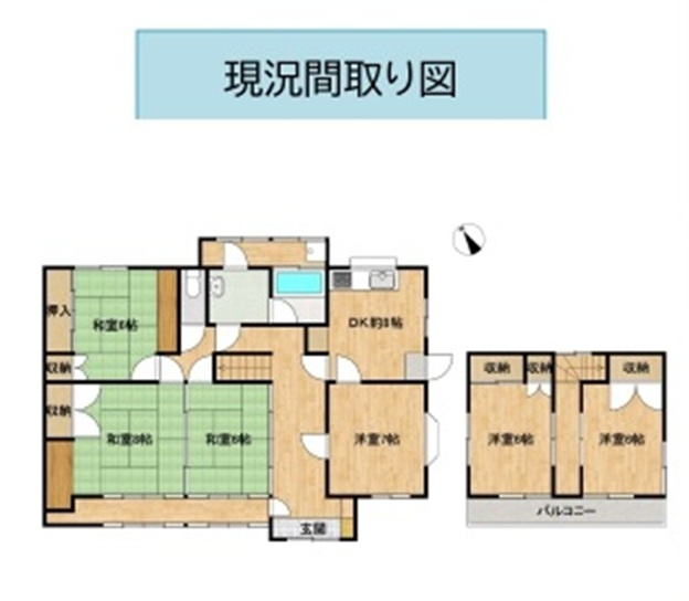 中古一戸建　熊谷市弁財138-1（リフォーム住宅）の間取り