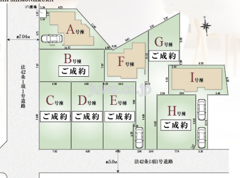 和光市下新倉５丁目の新築一戸建の区画図
