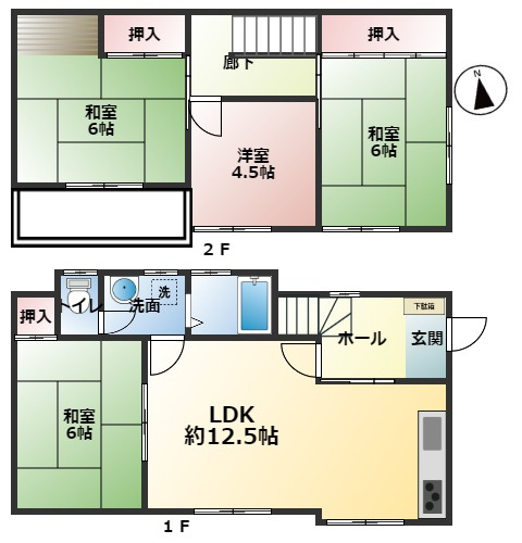 西舞子８丁目中古収益戸建の間取り
