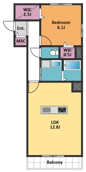 【間取り】 | Hebel Builds Haneda | ウォークインクローゼット付きで収納豊富です♪