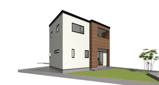 【外観パース】 | 甲斐市富竹新田　太陽光パネル7KW付新築 ZEH水準 | 甲斐市富竹新田　太陽光パネル7KW付新築 ZEH水準