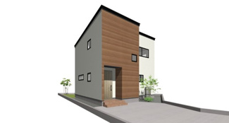 【外観パース】 | 甲斐市富竹新田　太陽光パネル7KW付新築 ZEH水準
