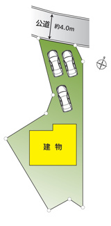 【区画図】 | 甲斐市富竹新田　太陽光パネル7KW付新築 ZEH水準 | 敷地面積194.11㎡