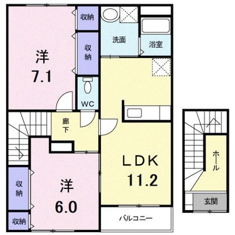 ブロッサムⅠの間取り