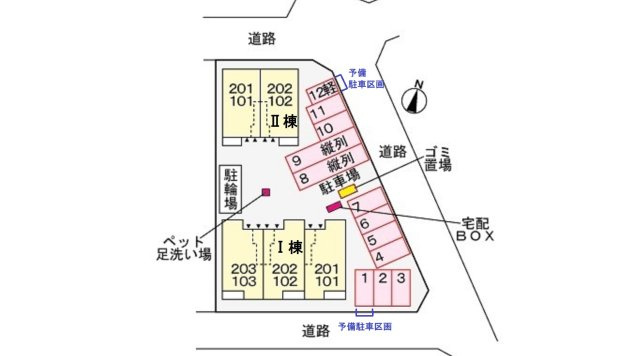 ヒカルサ豊橋柳生川 Ⅱの区画図