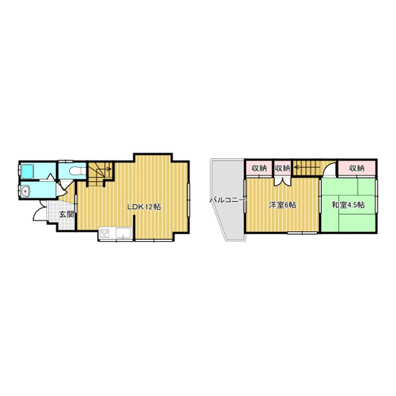 【間取り】 | 魚住町住吉3丁目貸家