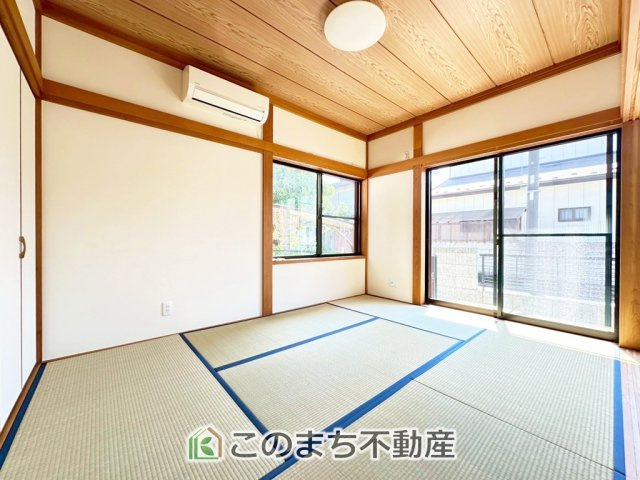 宇都宮市針ヶ谷町中古戸建の和室|LDKに隣接しており、シーンに合わせて一体利用も可能です♪お子様のお昼寝スペースやプレイルーム・家事室・客間など、多目的にお使いいただけます。
