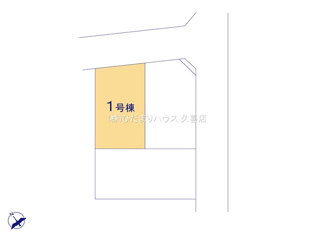 ワイウッドコート久喜市青葉第７期　新築一戸建て　01の区画図|全３区画