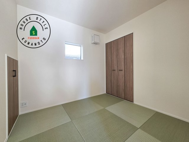 熊本市東区小峯4丁目第1-2棟（1号棟）の内観：施工例|将来的に、琉球畳を引きまして和室風にすることも可能です。