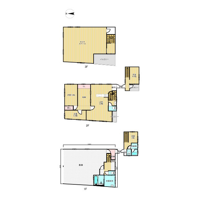 黒木町中古戸建の間取り