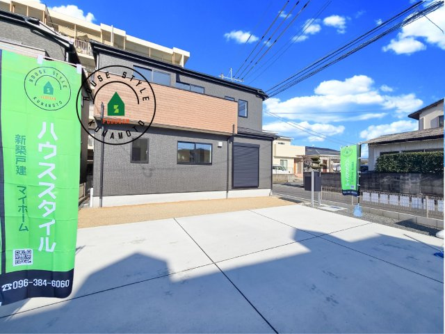 熊本市東区小峯4丁目第1-2棟（2号棟）の外観|デザイン性のある外観です。