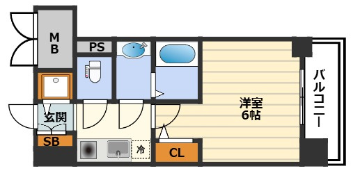 エスリード大阪梅田リュクスの間取り|間取り図になります