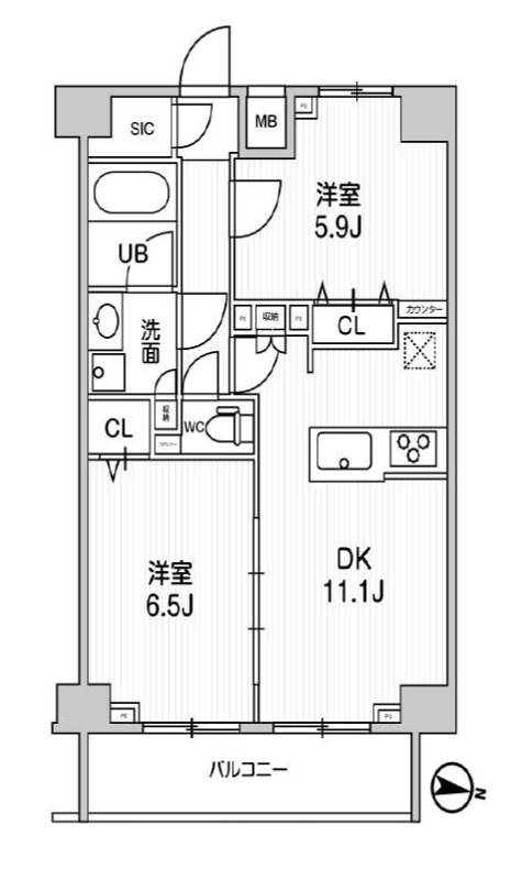 ジェノヴィア三ノ輪スカイガーデンの間取り