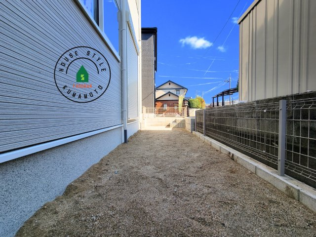 熊本市北区八景水谷3丁目第1-3棟（1号棟）の庭|お庭で自由な時間を過ごせます。