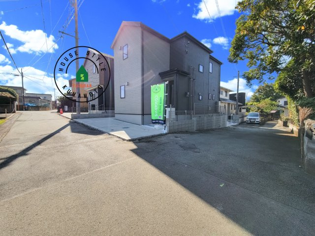 熊本市北区八景水谷3丁目第1-3棟（3号棟）の前面道路含む現地写真|前面道路です。